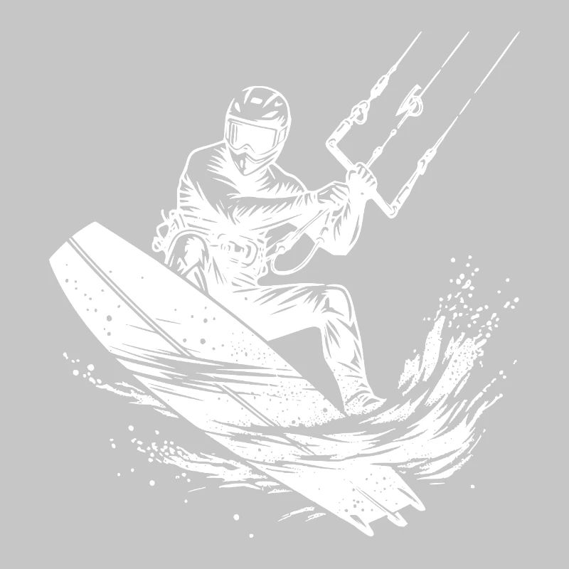 Kite surfing, seawater, wind, riding fun