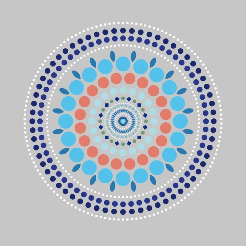 Blue Gradient Dot Mandala