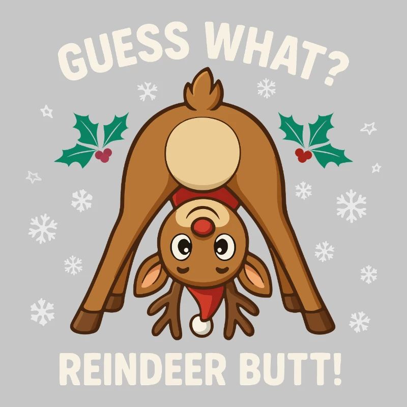 Devine quoi blague de Noël sur les fesses de renne