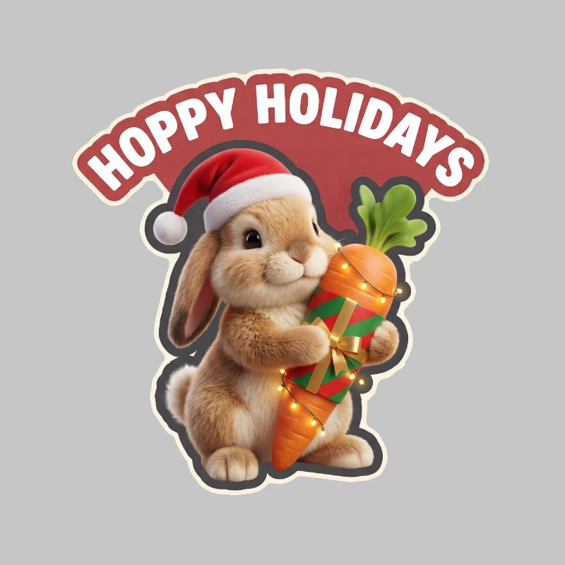 Hoppy Holidays Rabbit Christmas