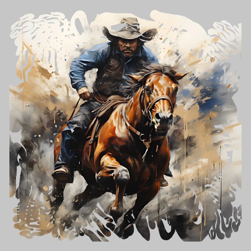 Wildwest Reiter Dynamik-Malstil
