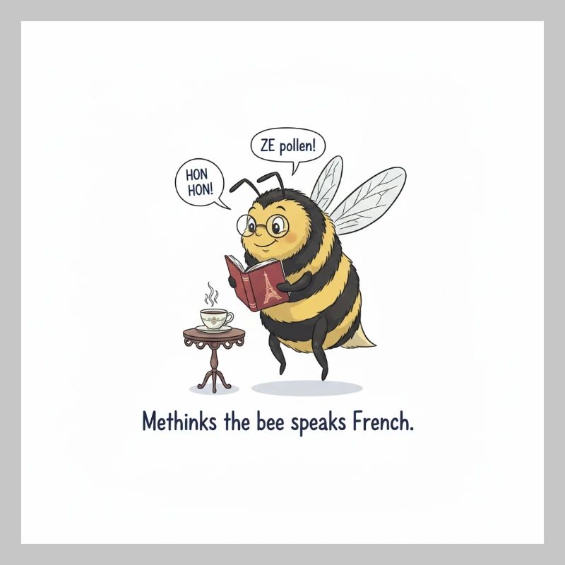 Bee apprend le français : Méthinks