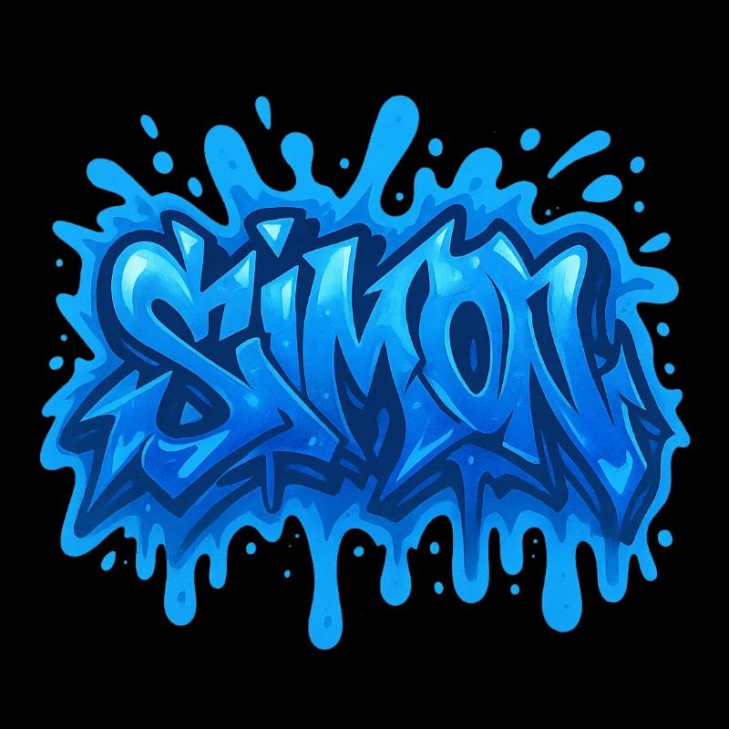 Graffiti Simon Name Gift Ideal Printable On