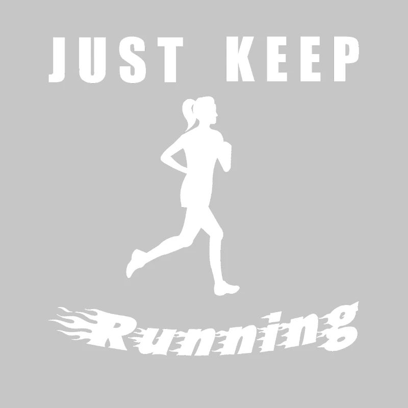 Just Keep Running – Läuferin Silhouette