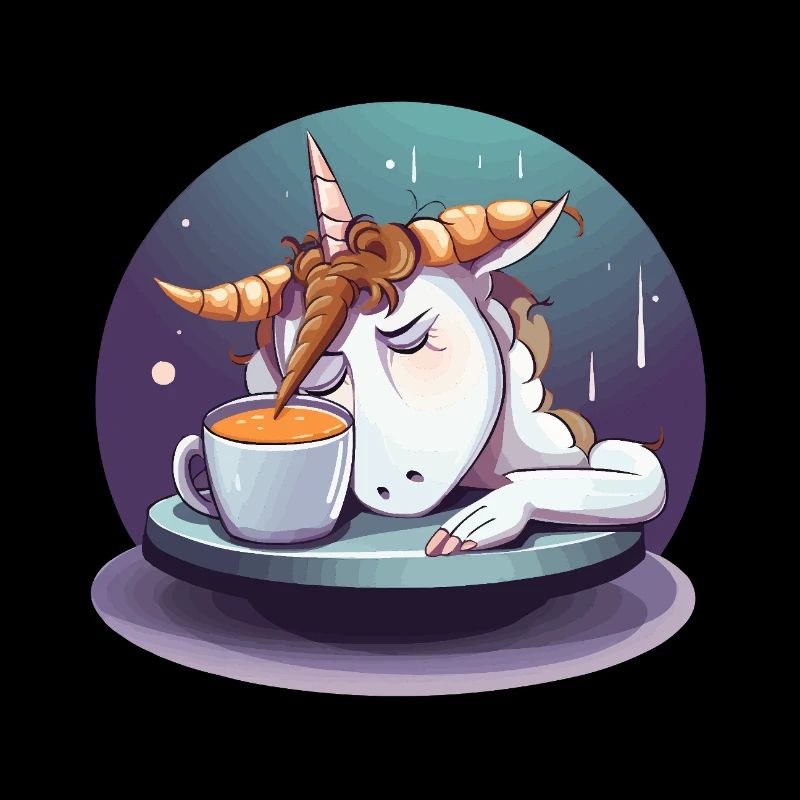 Magie du Café de Licorne Fatiguée