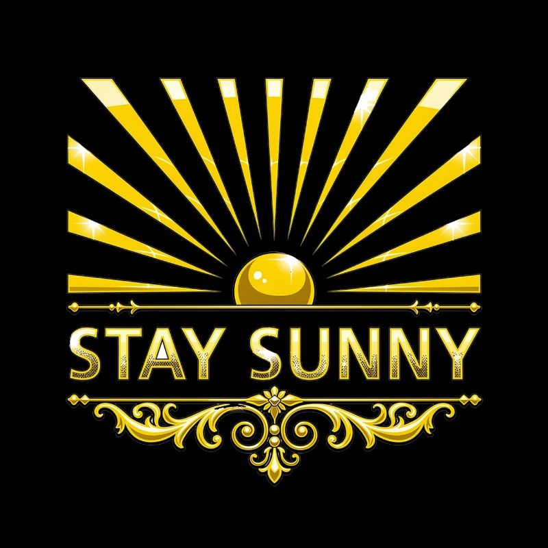 STAY SUNNY mit Verzierung