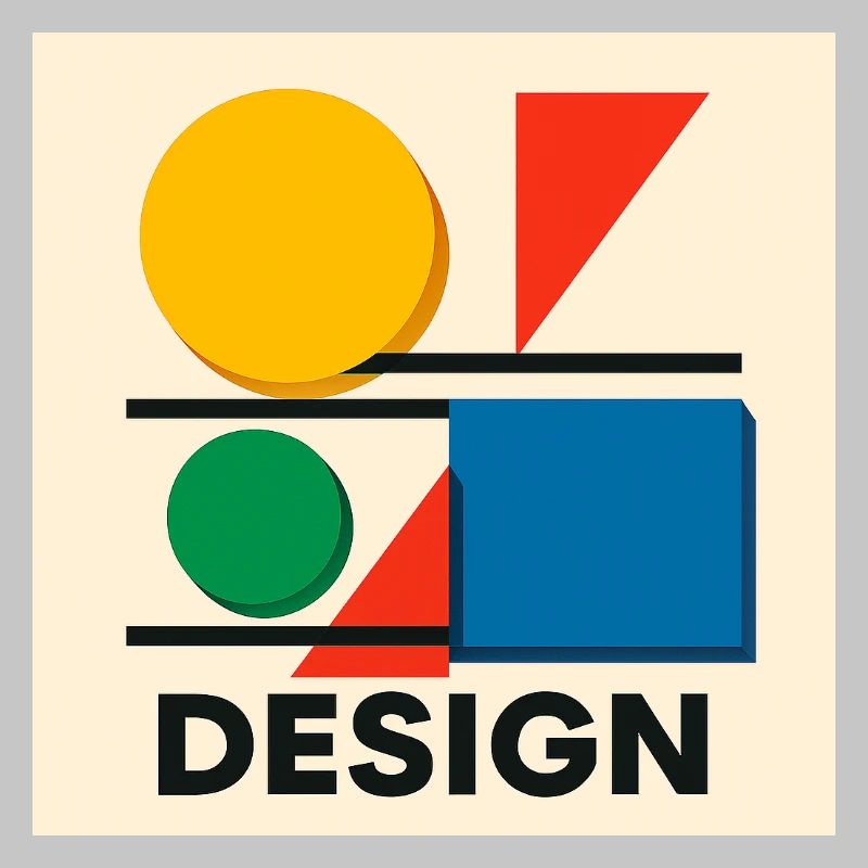 Géométrie Bauhaus Composition colorée