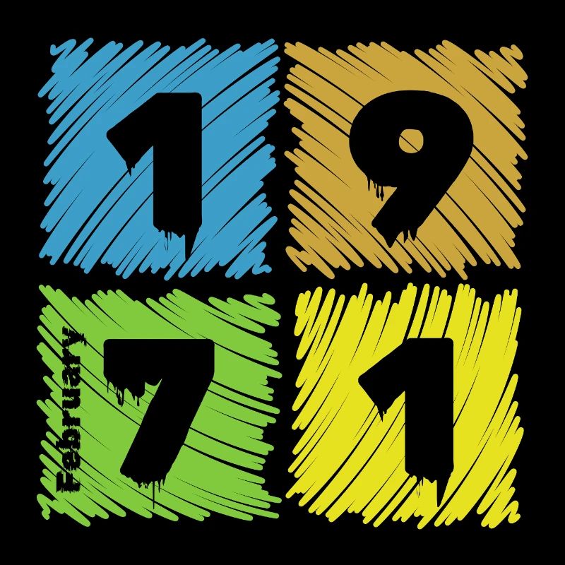 55. Geburtstag Farbige Patches since 02/1971