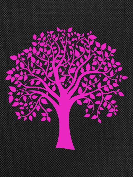 Rosa Jumbo-Baum-Muster-Silhouette