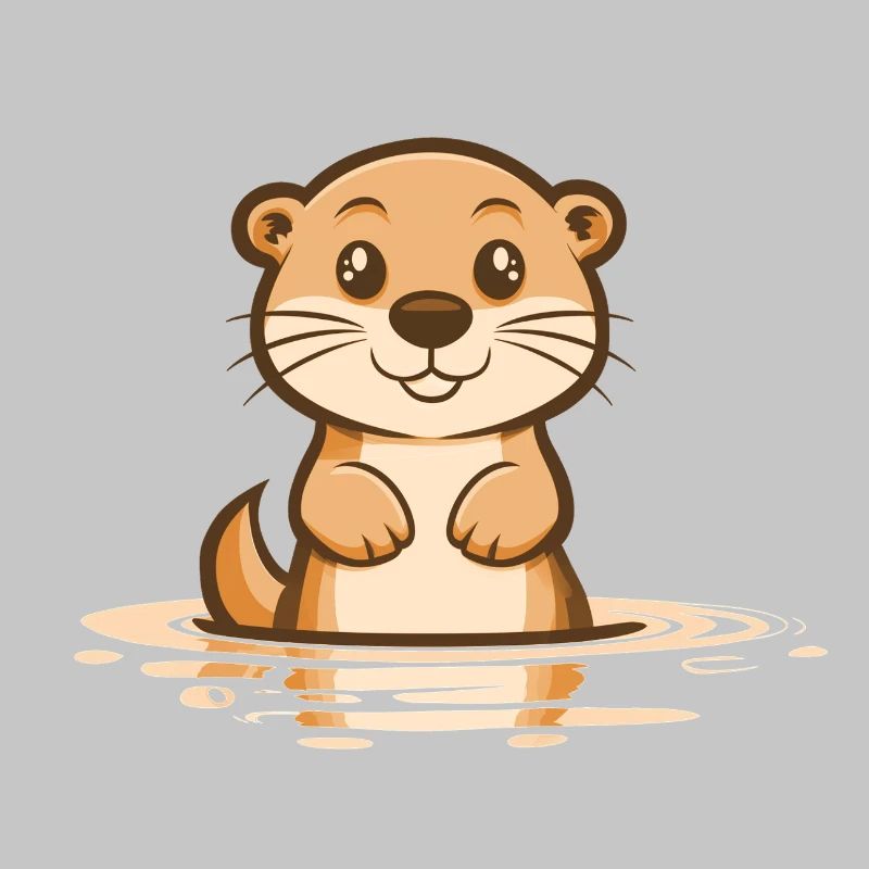loutre qui sort de l'eau