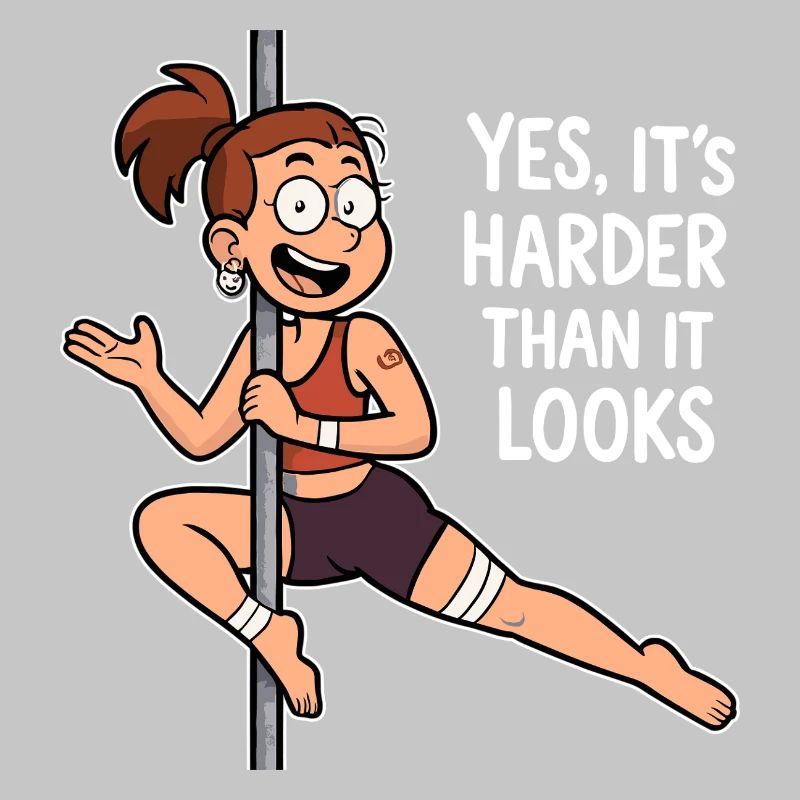 Dessin animé de pole dance – Plus difficile qu’il n’y paraît