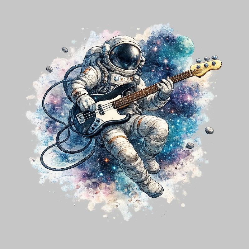 Astronaute spatial avec basse