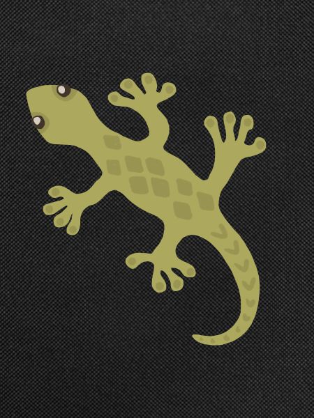 Lime Gecko Silhouette Pattern