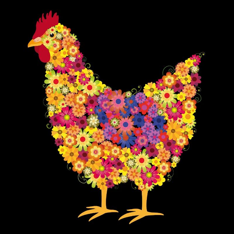 Fans de poulet - Coq - Coq - Poulet fleur - Bio