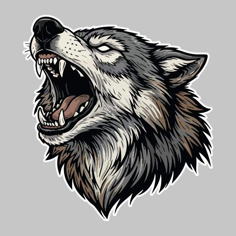 Wild Wolf Heulend Alpha Wolf Maskottchen