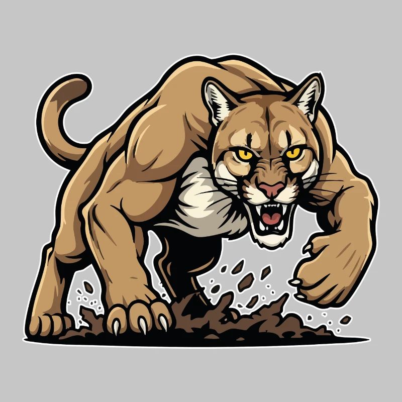 Cougar Berglöwe Wildmaskottchen