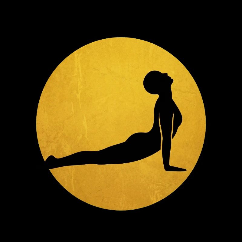 Looking Up Dog Yoga Silhouette Sun