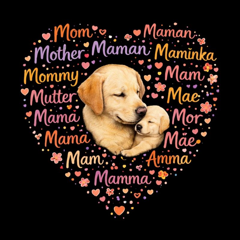 Labrador Mama Herz – Muttertag Geschenk