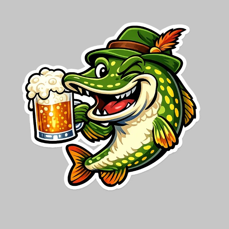 Petri Heil! - Lustiger Hecht mit Bier