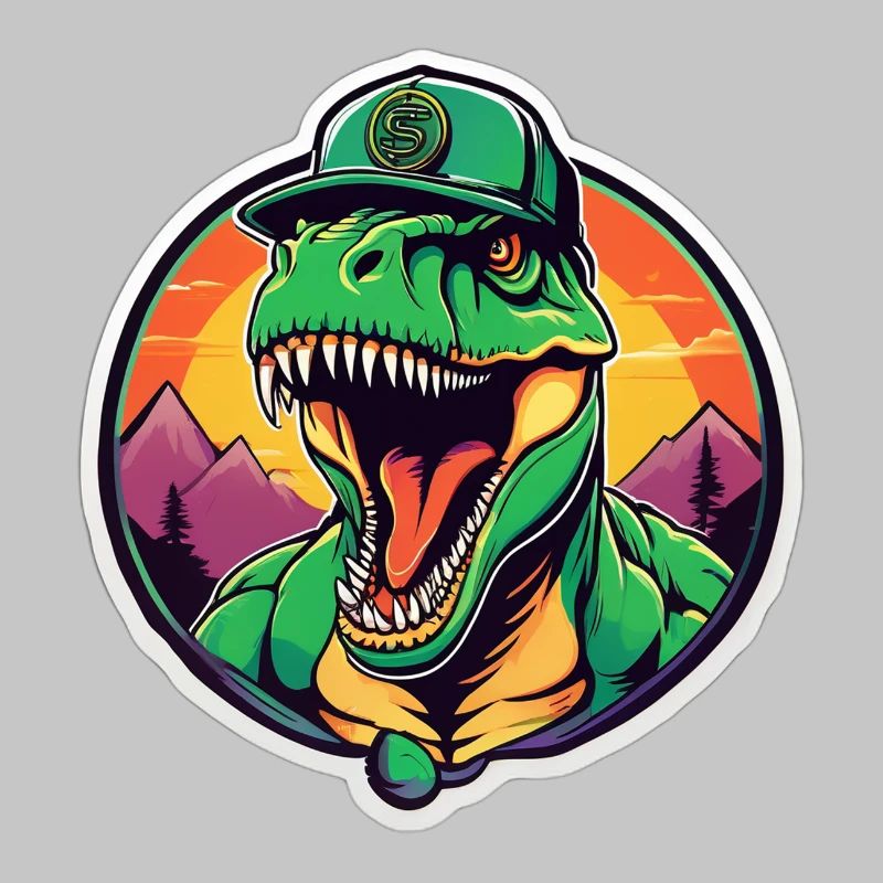 T-Rex Cap Rétro Soleil Couchant