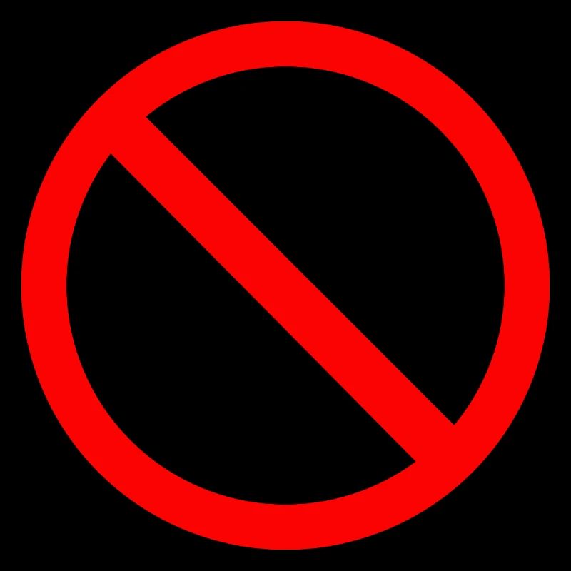 Icône rouge sans panneau Impression