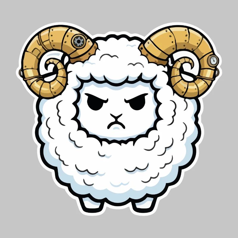 Steampunk Ram Sheep Mechanical Horns