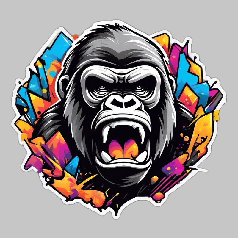 Gorille Graffiti Éclatant