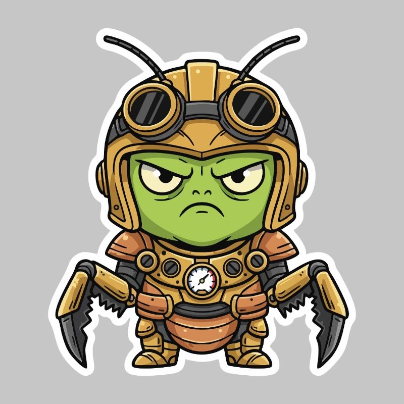 Locust Engineer Steampunk Armor Brass