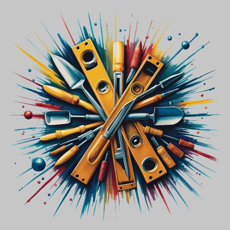 Maçon de construction Maçon Outils d’art Impression d’art