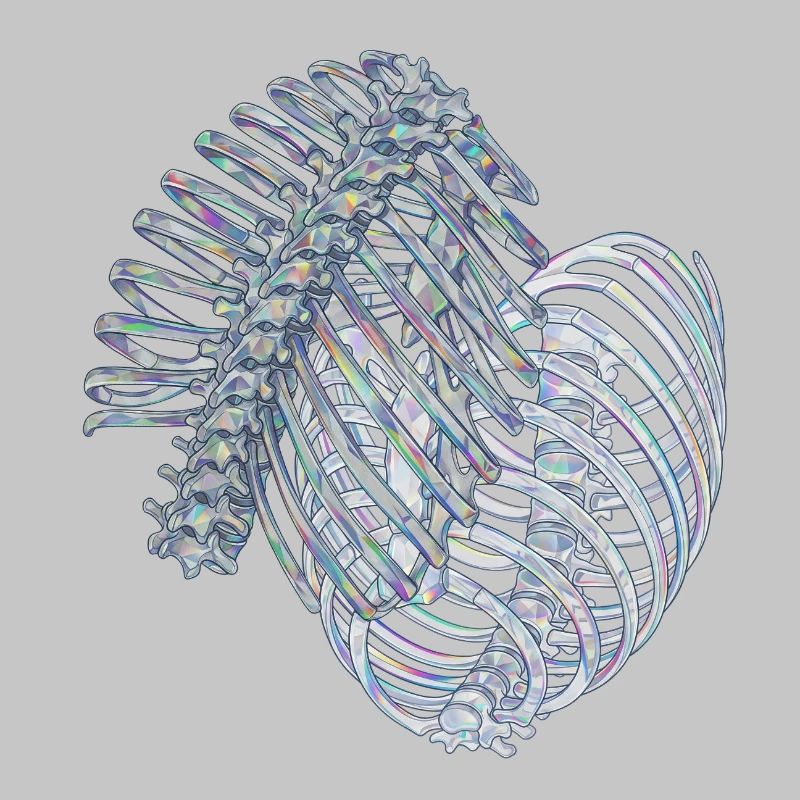 Nervures irisées en spirale