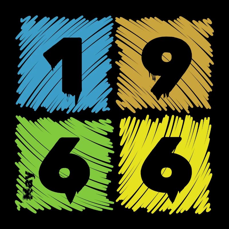 60. Geburtstag Farbige Patches since 05/1966