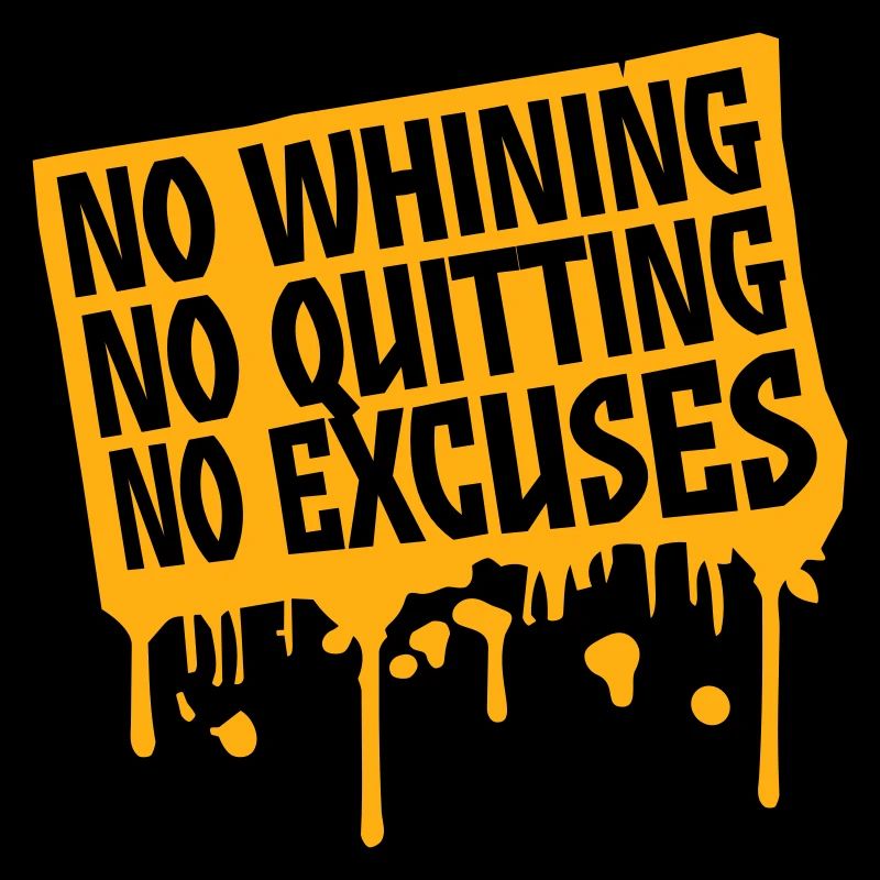 Pas de plaintes, pas d’abandon, pas d’excuses, motivation pour la salle de sport