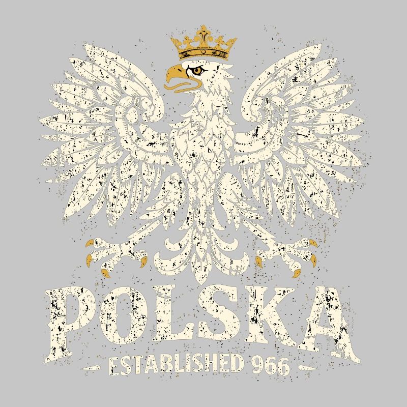 Polska Established 966 – Vintage Eagle with Crown
