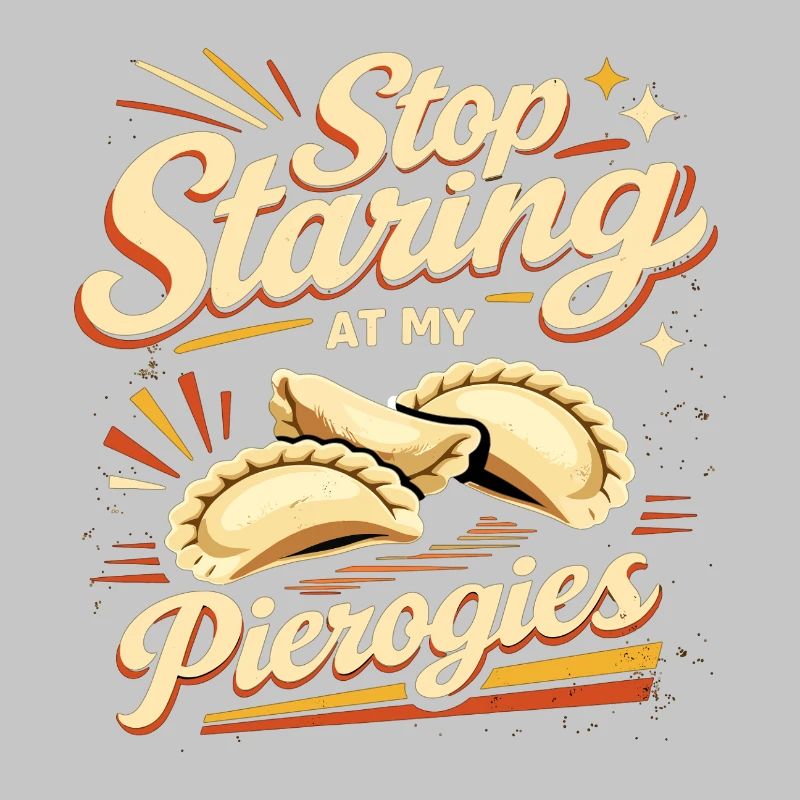 Arrêtez de fixer mes pirogis - Design rétro