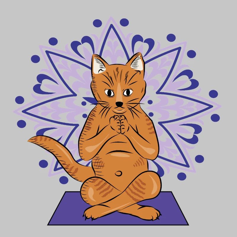 Mandala méditatif du chat