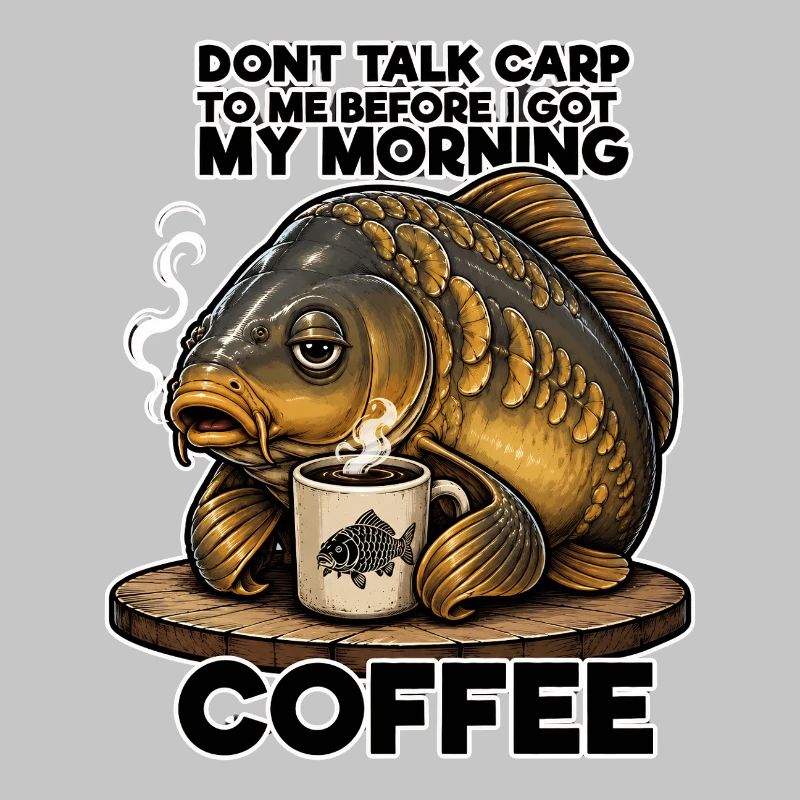 Drôle de conception de la pêche au café de la carpe