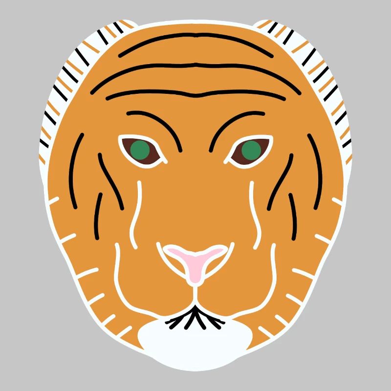 Oranger minimalistischer Tiger