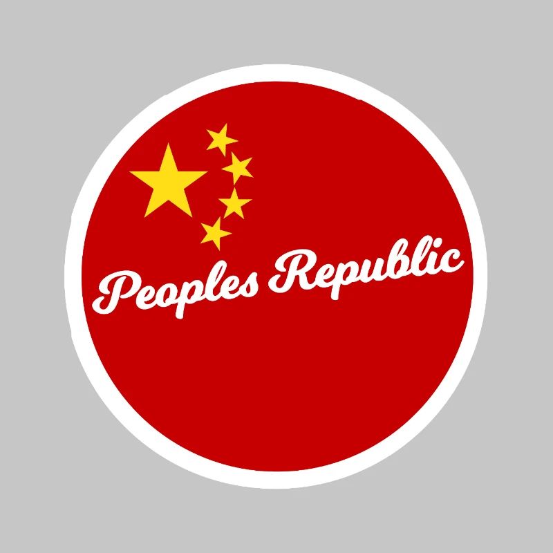 Red Circle China with Stars