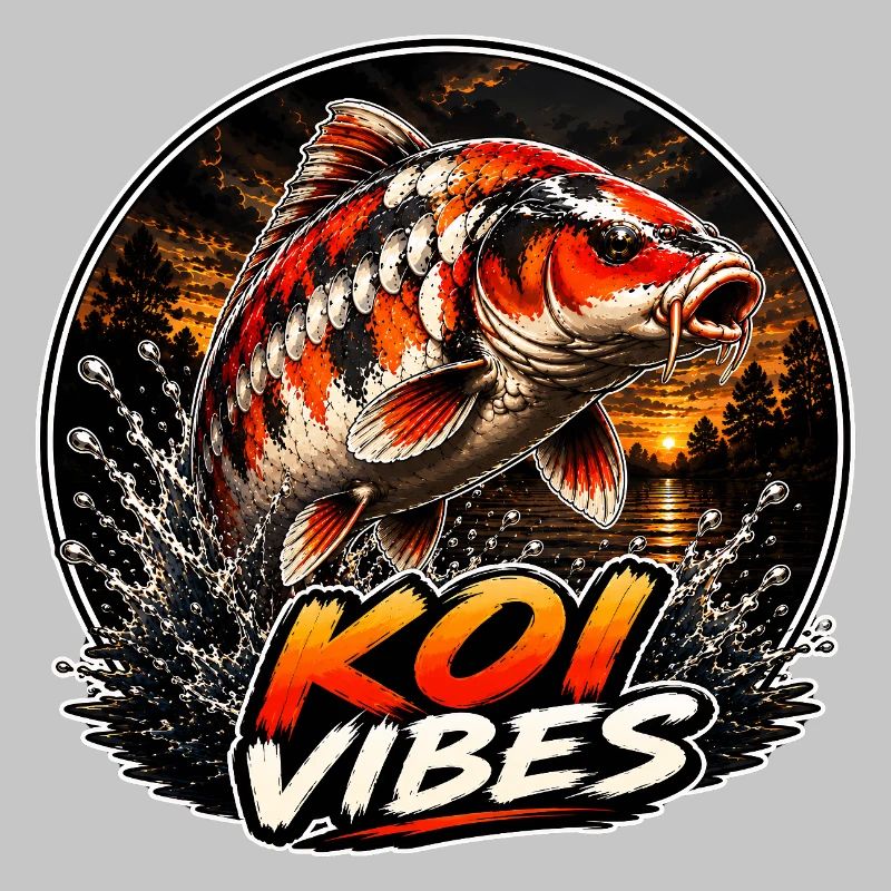 Koi Vibes Sunset Carp Design
