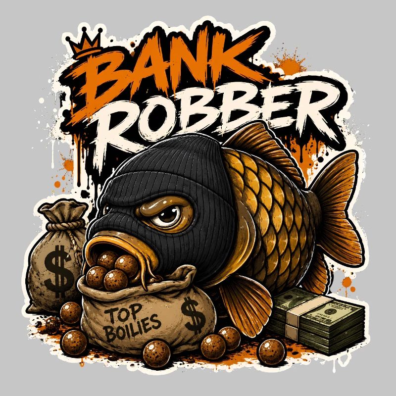 Drôle de conception de la pêche à la carpe bricoleuse de banque