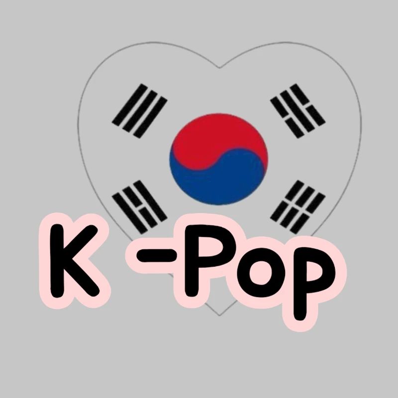 K-Pop Heart Taeguk Trigramm