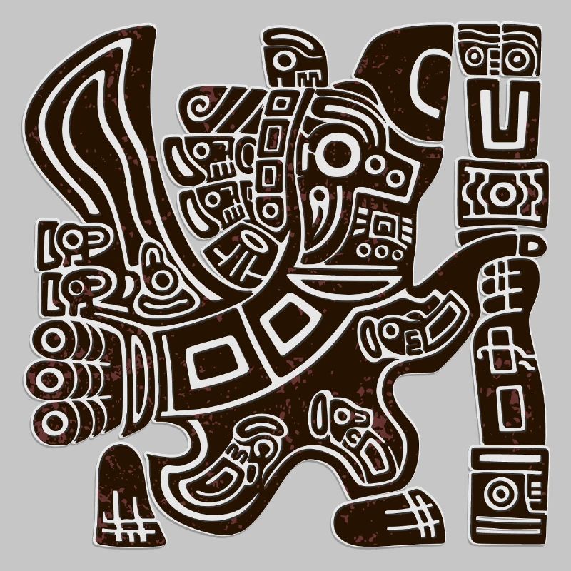 Aztec Eagle Warrior Tribal Ancient Totem