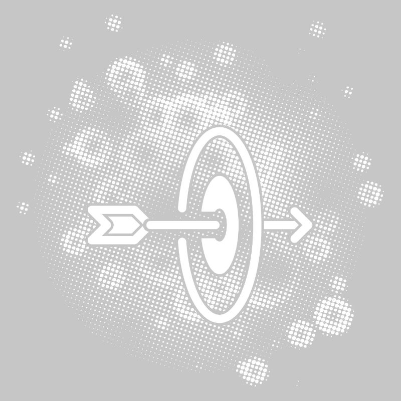 Flèche avec arrière-plan de points