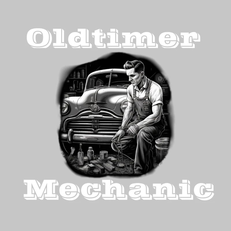 Oldtimer Mechanic blanc