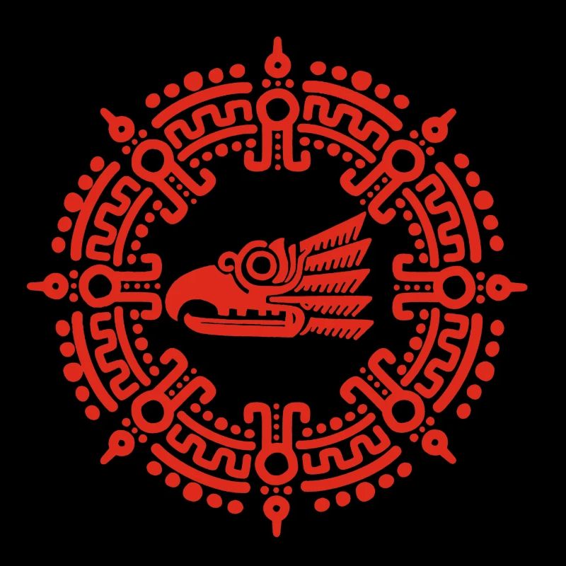 Symbole aztèque rouge