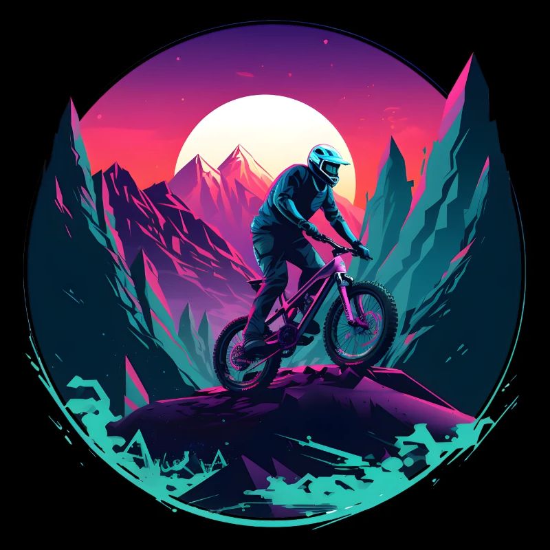 Mountain Biking Vaporwave