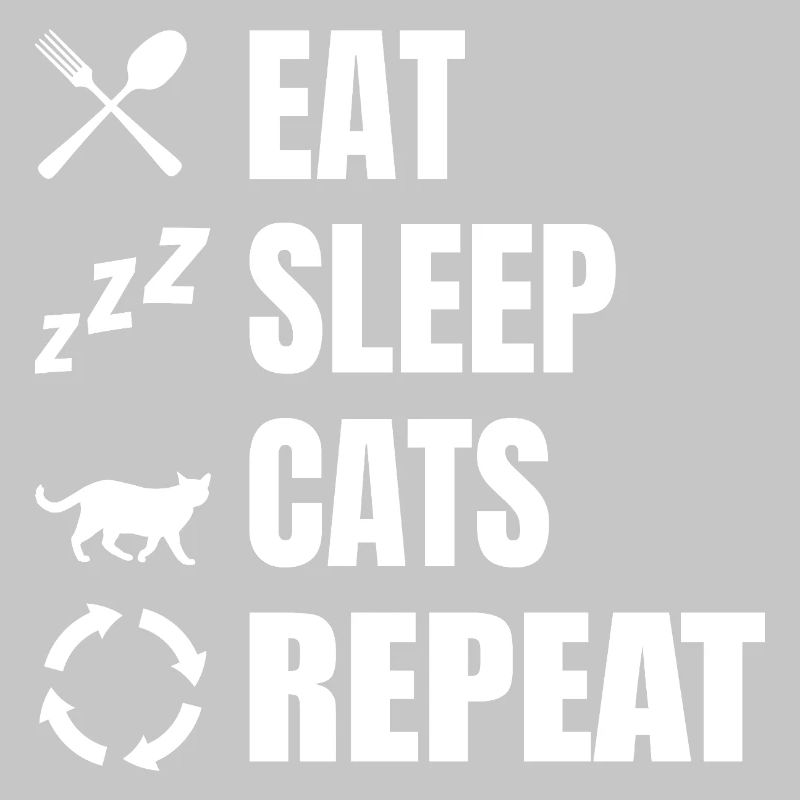 Manger dormir chats répéter