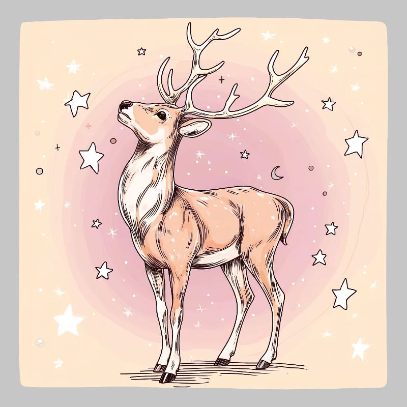 Deer with stars
