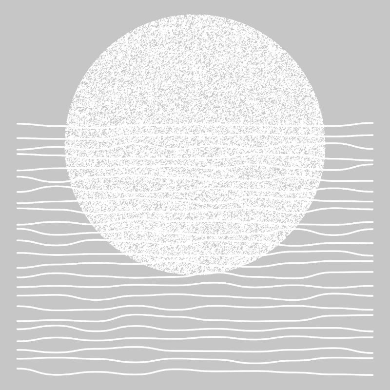 Monochrome Sun Over Waves