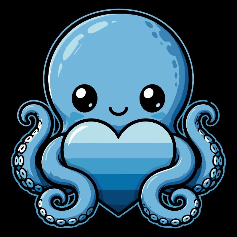 Blue Heart Octopus